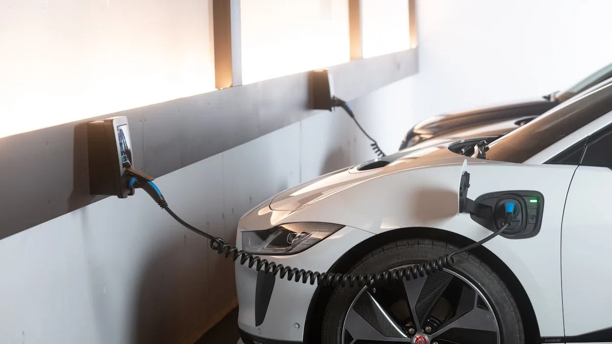Elektrofahrzeuge an professionellen Ladesäulen